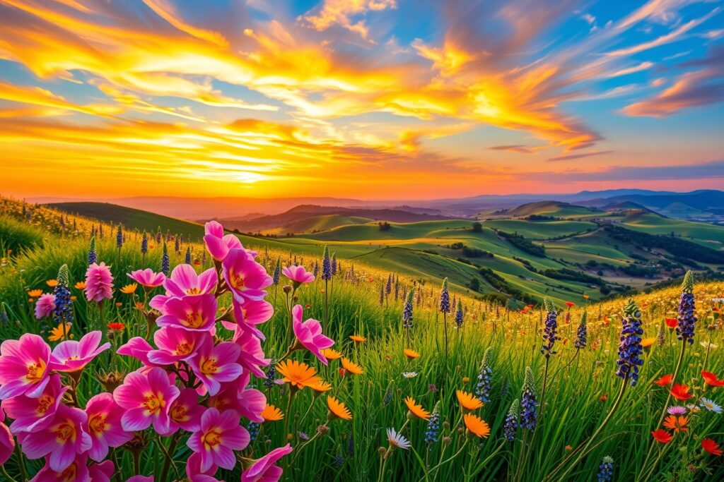 A Spectrum of Nature’s Vibrant Colors – free AI stock image