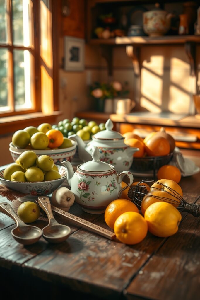 A Still Life of Vintage Kitchen Objects – free AI stock image
