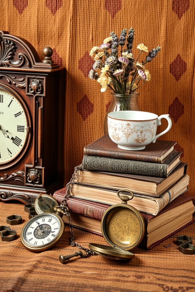 A Still Life of Vintage Objects and Textures – free AI stock image