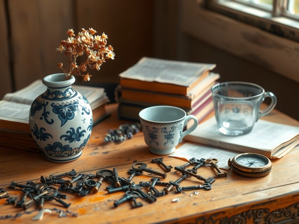 A Still Life of Vintage Objects on Table – free AI stock image