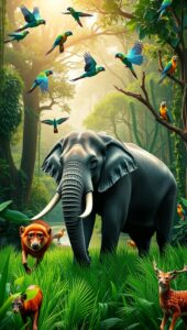A Symphony of Animals in the Wild – free AI stock image