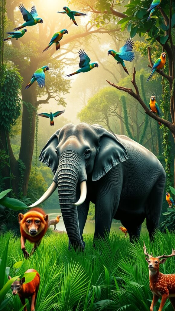 A Symphony of Animals in the Wild – free AI stock image
