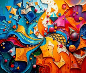 A Symphony of Colorful Abstract Patterns – free AI stock image