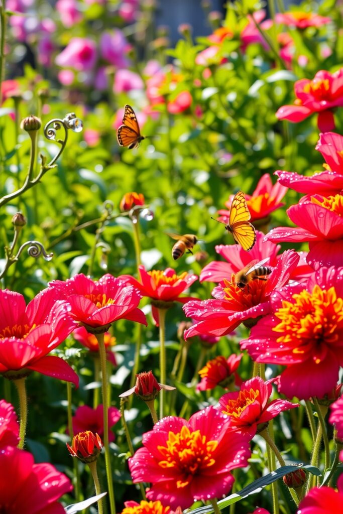 A Symphony of Colorful Blooms – free AI stock image