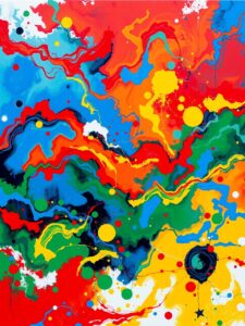A Symphony of Colors in Abstract Form – free AI stock image