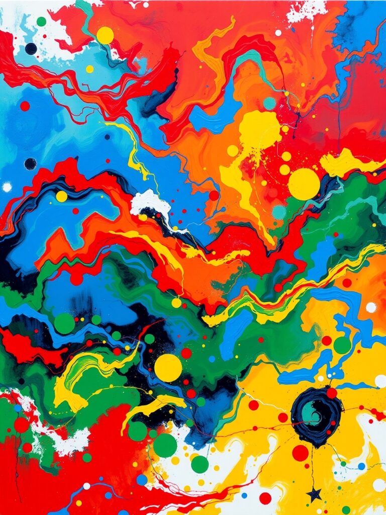 A Symphony of Colors in Abstract Form – free AI stock image