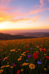 A Symphony of Colors in Nature – free AI stock image