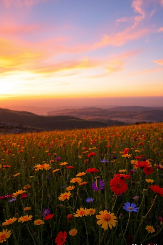 A Symphony of Colors in Nature – free AI stock image