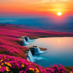 A Symphony of Colors in Nature – free AI stock image
