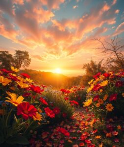 A Symphony of Colours in Nature – free AI stock image