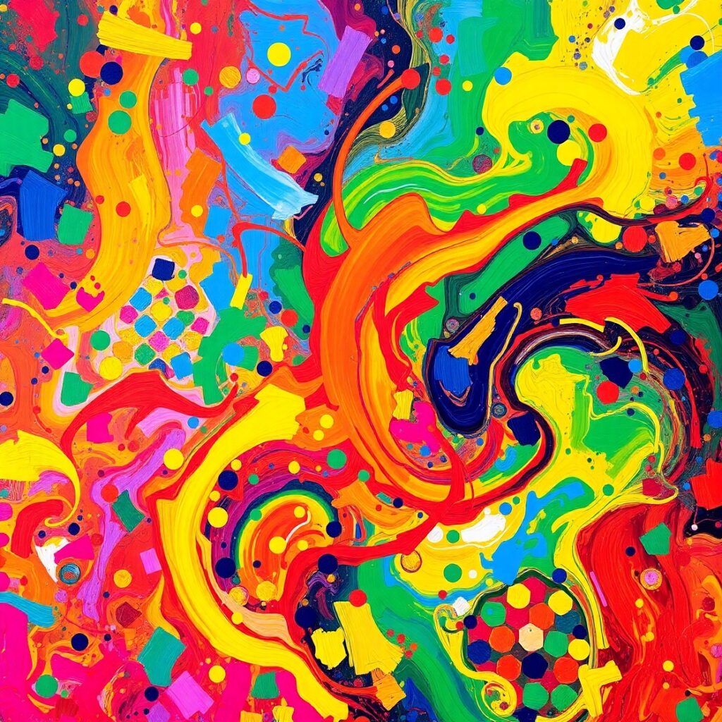 A Symphony of Vibrant Colorful Patterns – free AI stock image