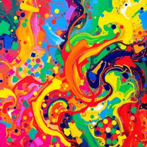 A Symphony of Vibrant Colorful Patterns – free AI stock image