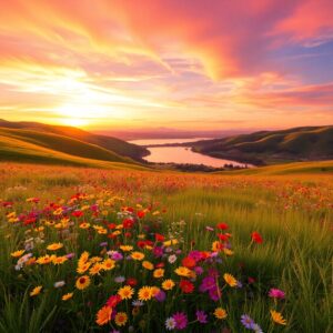 A Symphony of Vibrant Colors in Nature – free AI stock image