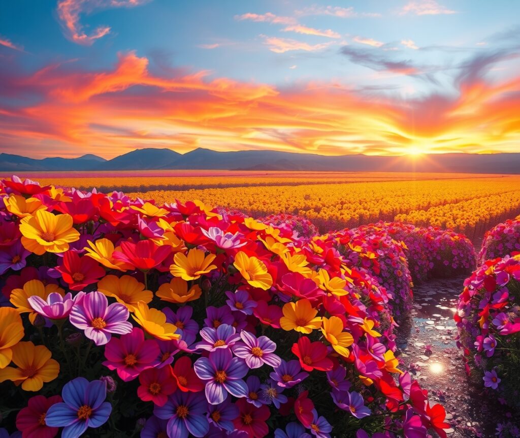 A Symphony of Vibrant Colors in Nature – free AI stock image