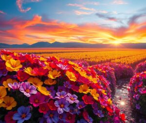 A Symphony of Vibrant Colors in Nature – free AI stock image