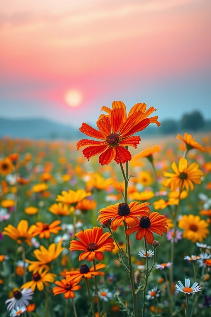 A Symphony of Vibrant Colors in Nature – free AI stock image