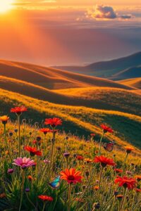 A Symphony of Vibrant Colors in Nature – free AI stock image