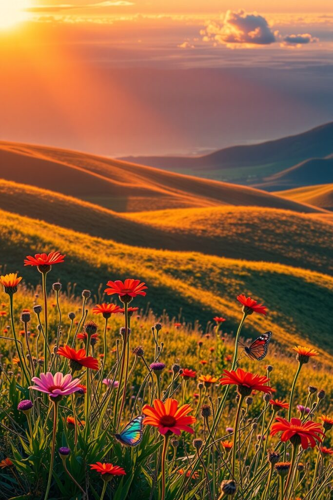 A Symphony of Vibrant Colors in Nature – free AI stock image