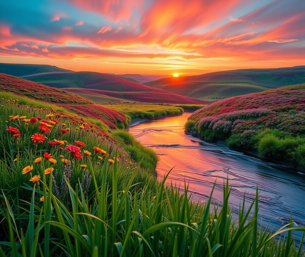A Symphony of Vibrant Colors in Nature – free AI stock image