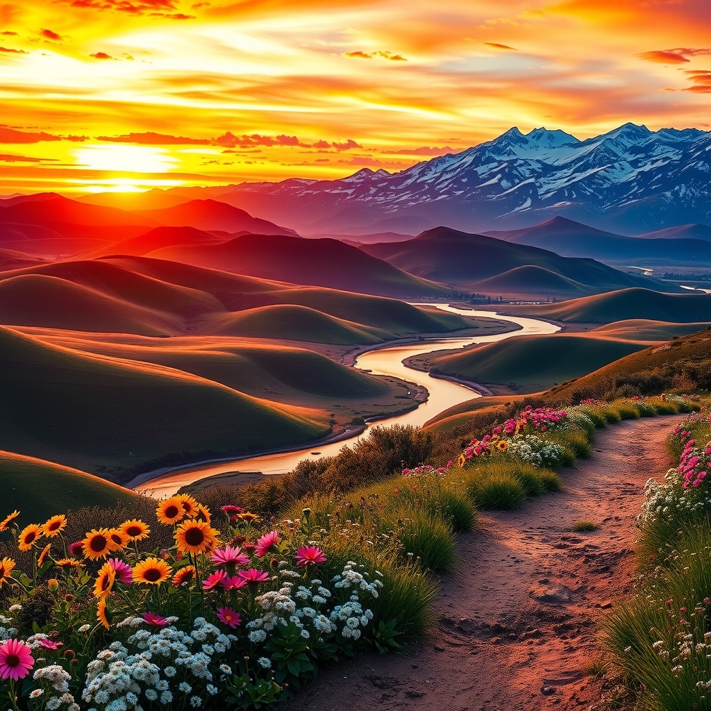 A Tranquil Journey Through Serene Landscapes – free AI stock image