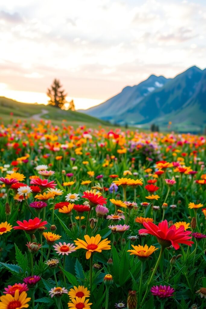 A Vibrant Dance of Colors in Nature – free AI stock image