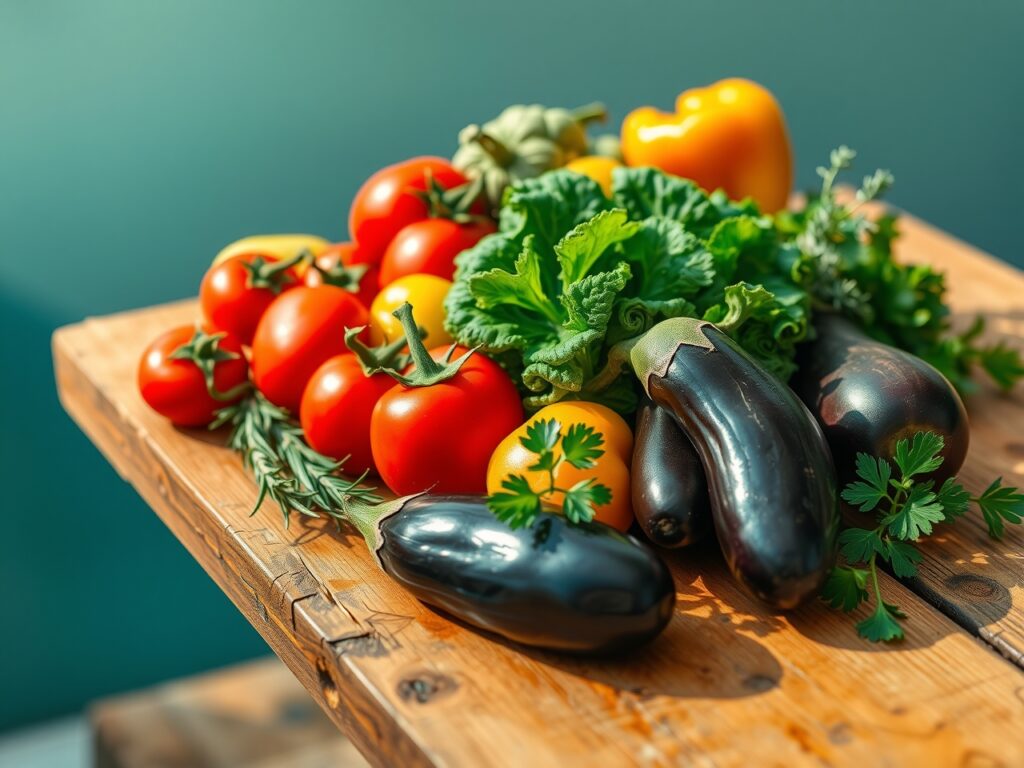 A Vibrant Display of Healthy Vegetables – free AI stock image