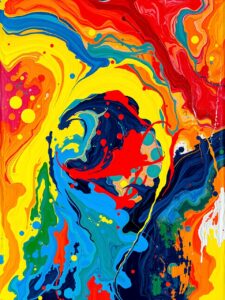 A Vibrant Explosion of Colourful Patterns – free AI stock image