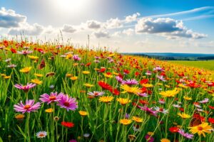 A Vibrant Field of Wildflowers – free AI stock image