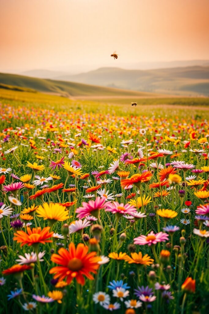 A Vibrant Field of Wildflowers Blooming – free AI stock image