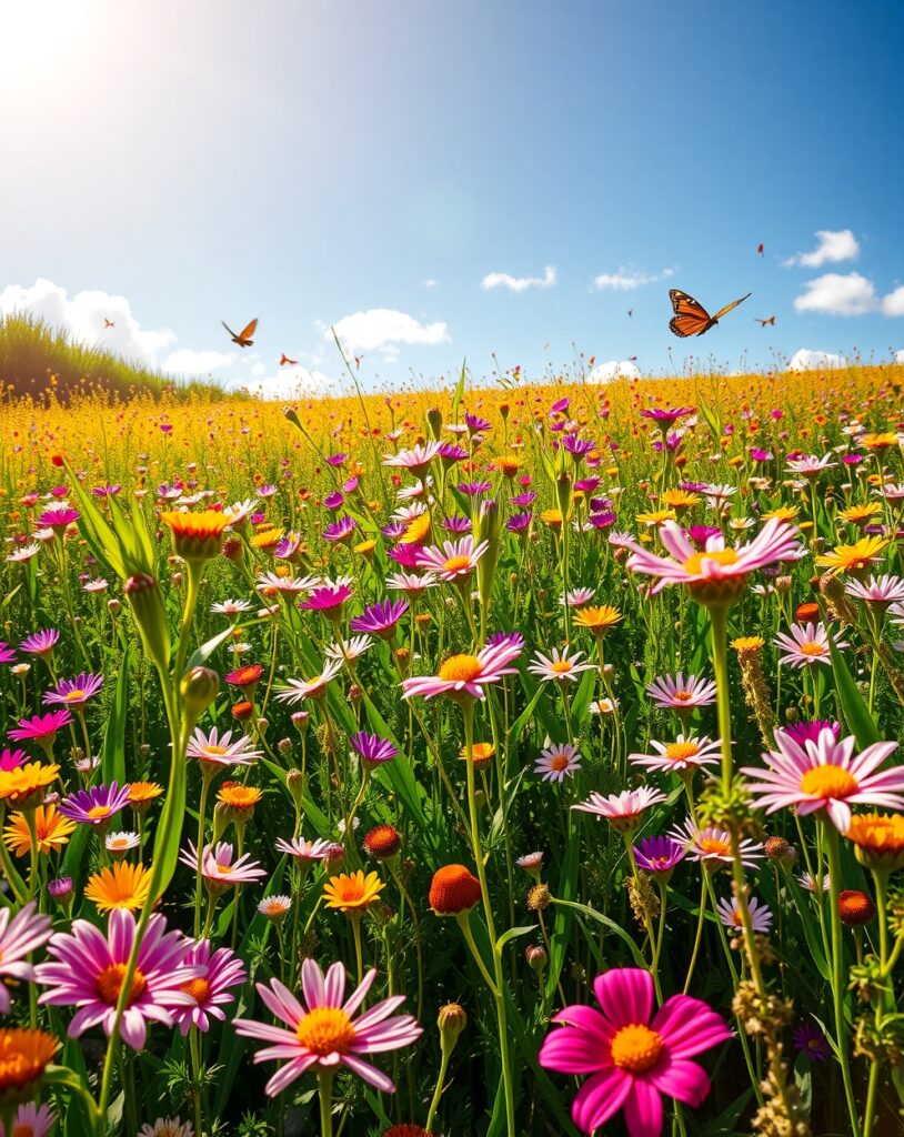 A Vibrant Field of Wildflowers in Bloom – free AI stock image