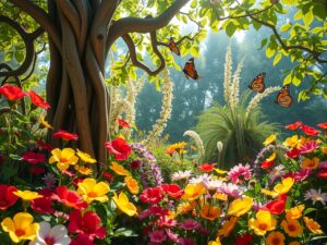 A Vibrant Garden of Colorful Flowers – free AI stock image