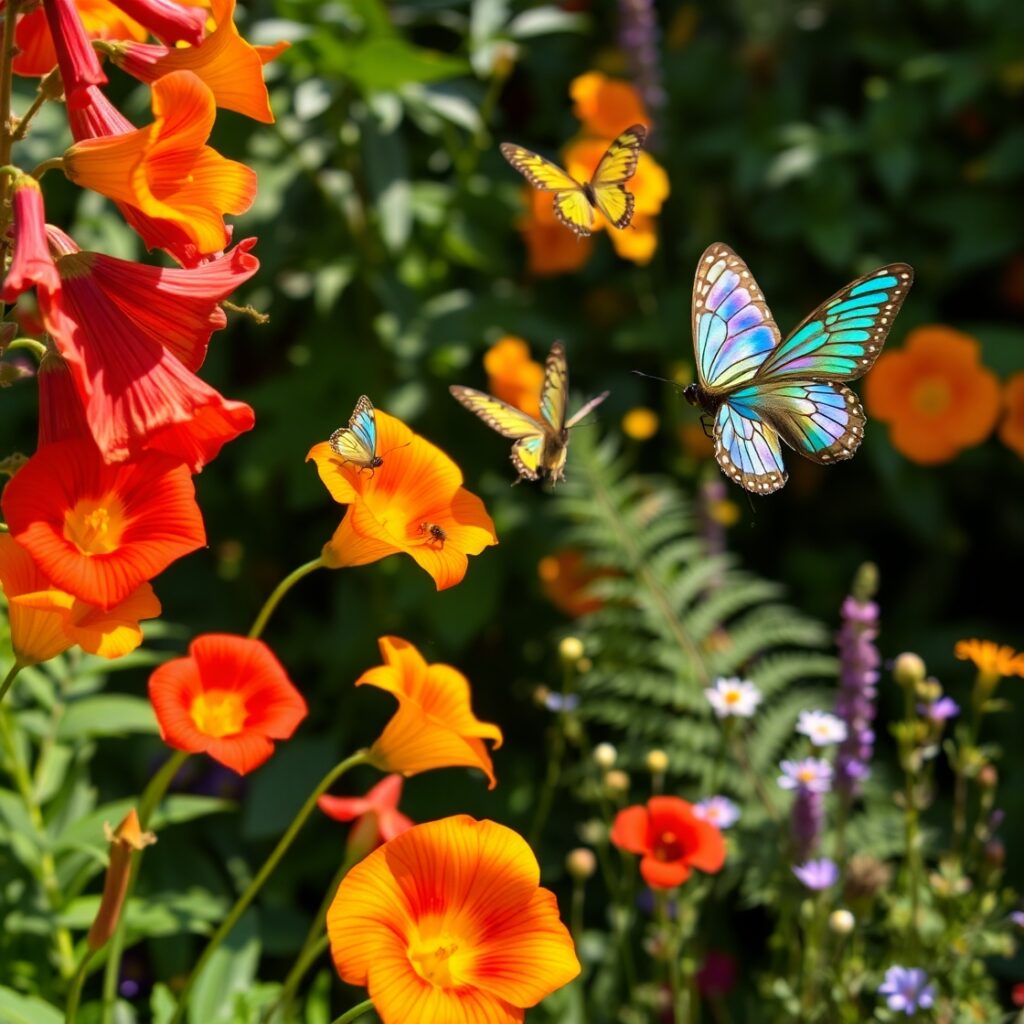 A Vibrant Garden of Colorful Flowers – free AI stock image