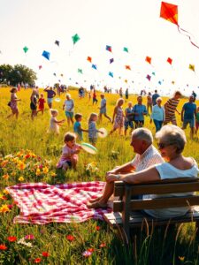 A Vibrant Gathering of People in Nature – free AI stock image