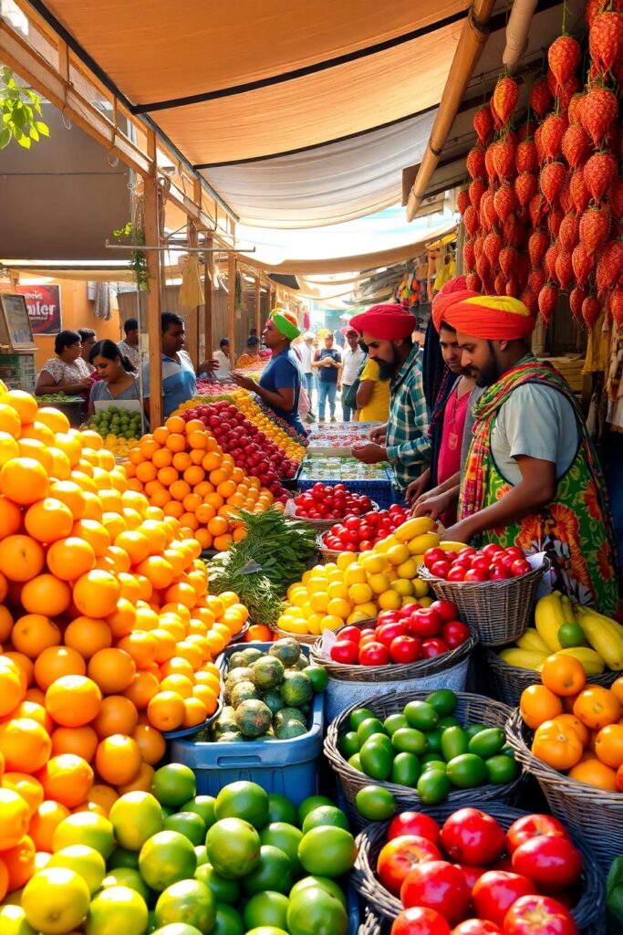 A Vibrant Market of Fresh Fruits – free AI stock image