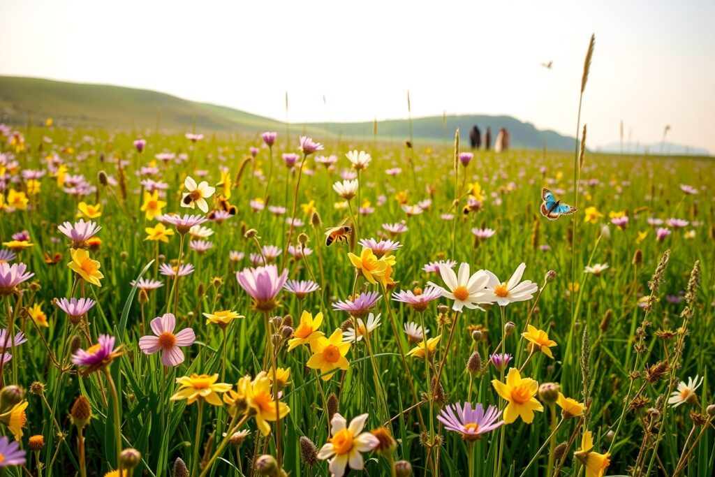 A Vibrant Meadow Filled with Wildflowers – free AI stock image