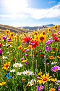A Vibrant Meadow of Colorful Flowers – free AI stock image