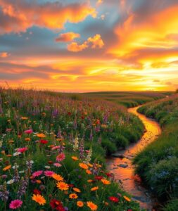A Vibrant Spectrum of Colors in Nature – free AI stock image