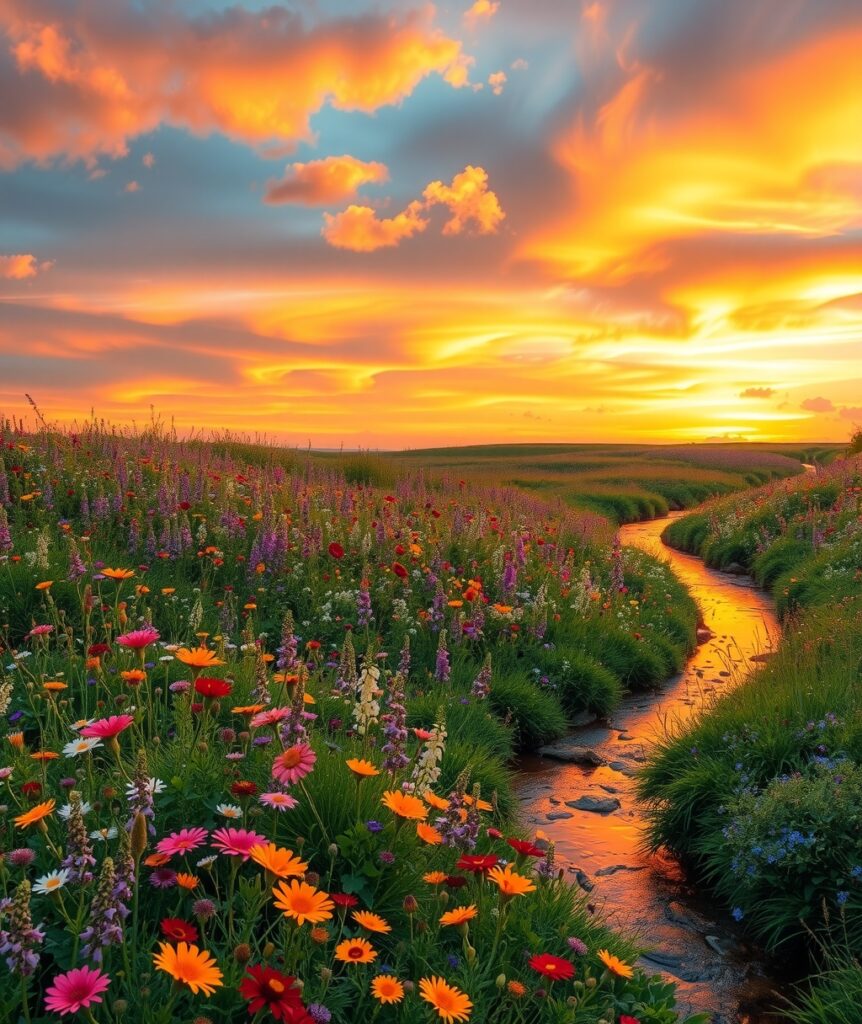 A Vibrant Spectrum of Colors in Nature – free AI stock image