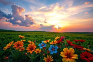 A Vibrant Spectrum of Nature’s Palette – free AI stock image