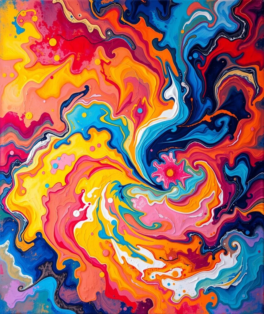 A Vibrant Symphony of Colorful Patterns – free AI stock image