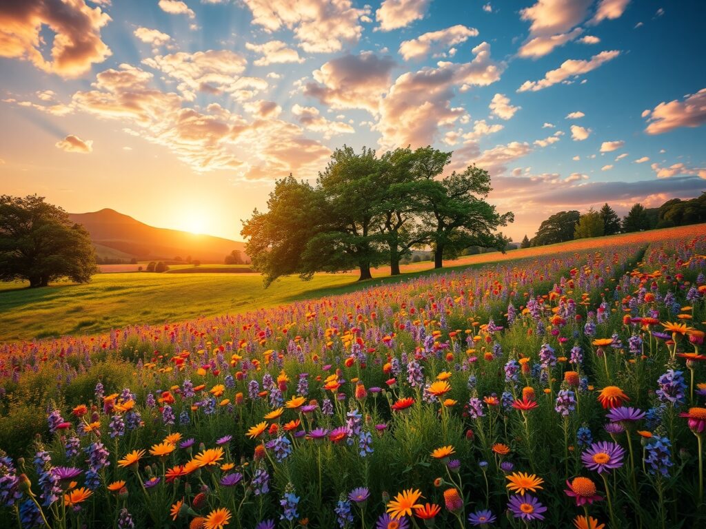 A Vibrant Symphony of Nature’s Colors – free AI stock image