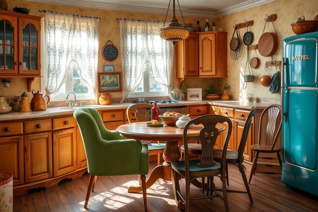 A Vintage Kitchen Filled with Nostalgia – free AI stock image