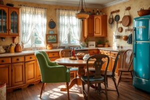 A Vintage Kitchen Filled with Nostalgia – free AI stock image