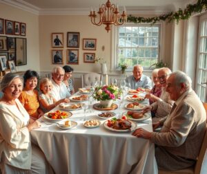 A Warm Family Gathering Around the Table – free AI stock image