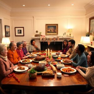 A Warm Family Gathering Around the Table – free AI stock image