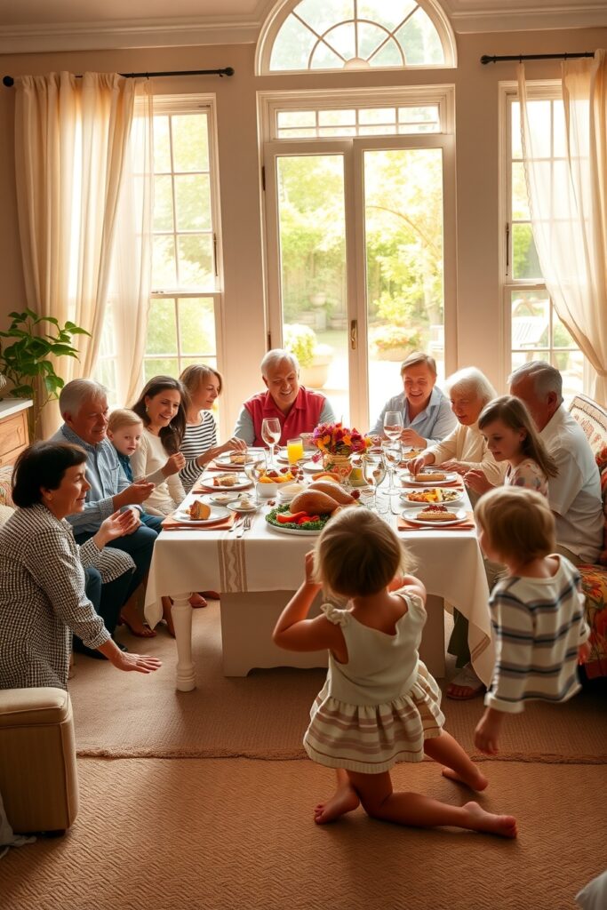 A Warm Family Gathering at Home – free AI stock image