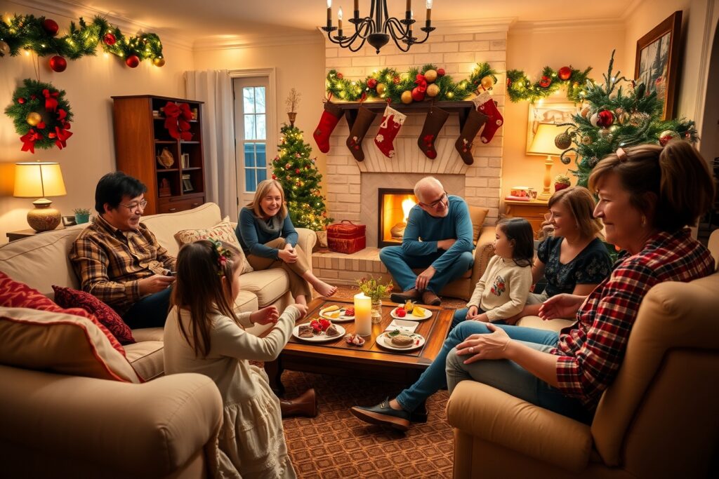 A Warm Family Gathering in a Cozy Living Room – free AI stock image