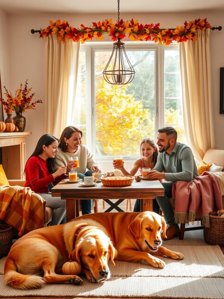 A Warm Family Gathering in Autumn – free AI stock image