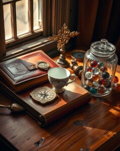 A Well-Arranged Collection of Vintage Objects – free AI stock image
