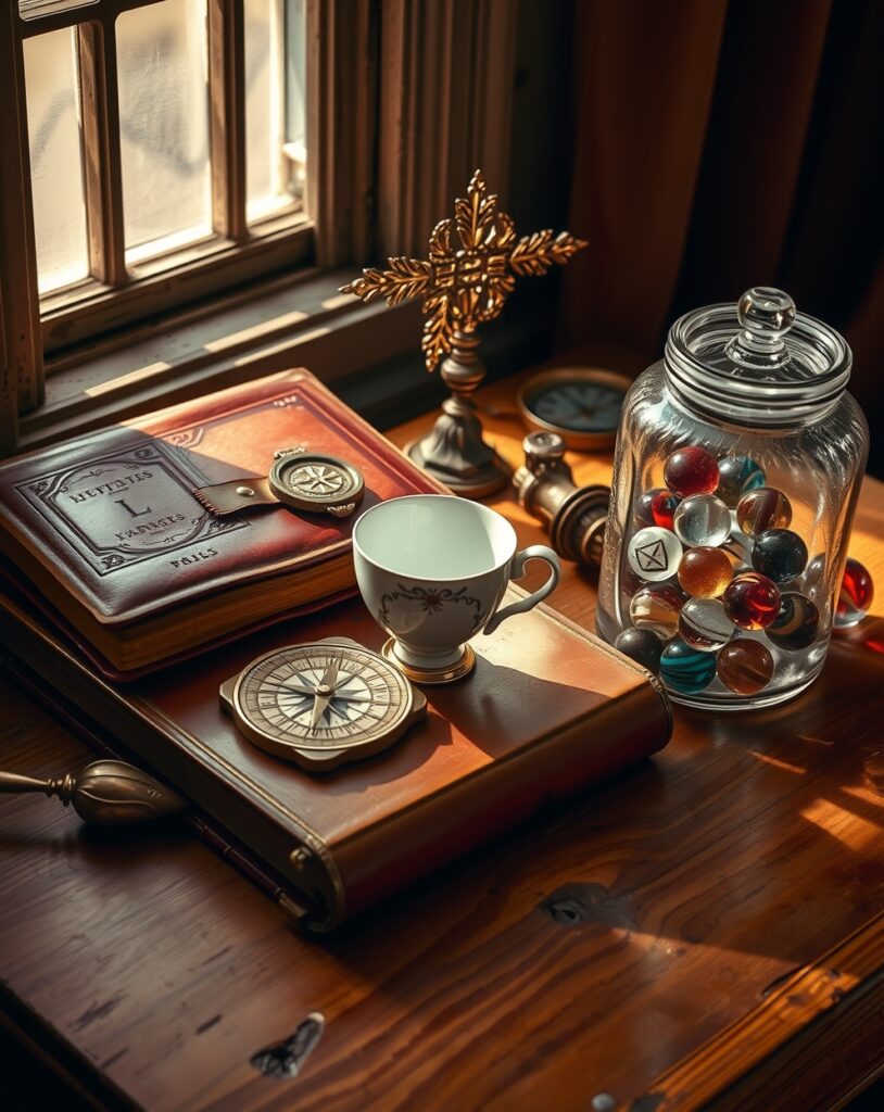 A Well-Arranged Collection of Vintage Objects – free AI stock image